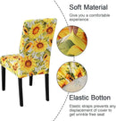 JQinHome Pattern Chair Covers for Dining Room Set of 4, High Stretch Removable Washable Parsons Chair Slipcover for Home Party Hotel Wedding Ceremony (Sunflower,4PCS) by CozyNest Decor