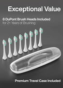 Aquasonic Vibe Series Ultra-Whitening Toothbrush – ADA Accepted Electric Toothbrush - 8 Brush Heads & Travel Case – 40,000 VPM Motor & Wireless Charging - 4 Modes w Smart Timer – Charcoal Metallic by CozyNest Decor