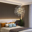 Modern Sputnik Chandeliers for Dining Room, Gold Dandelion Ceiling Hanging Lamp, Round Crystal Beaded Pendant Lights for Bedroom Living Room Farmhouse Kitchen Island (Gold 9Lights) by CozyNest Decor