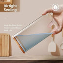 Extra Large Glass Flour and Sugar Storage Containers with Airtight Lid,132 floz x1 & 65 floz x1 [Set of 2] Big Glass Jars with Bamboo Lids, Air Tight Food Jar for Cereal, Pasta, Rice, Coffee by CozyNest Decor