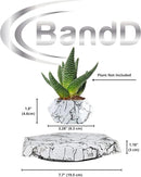 BandD Plant Pot for Succulents, air Bonsai & air Plants. Planter for Home, Office & Desk Decor. Magnetic Floating Levitating Display. (Marble) by GreenHaven Gardens