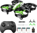 Holy Stone Mini Drone for Kids and Beginners, Indoor Outdoor Quadcopter Plane for Boys Girls with Auto Hover, 3D Flips, 3 Batteries, Headless Mode, Great Gift Toy for Boys and Girls, HS210 Green by TinyTreasures Baby Boutique
