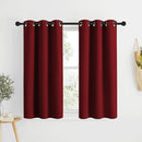 NICETOWN Blackout Burgundy Red Curtains and Drapes - Window Treatment Thermal Insulated Solid Grommet Blackout Draperies for Kitchen/Cafe (Set of 2, W34 x L50) by TinyTreasures Baby Boutique