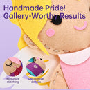 Cymbana Princess Felt Craft Kit for Girls Beginner Sewing Kit, Arts and Crafts for Kids Ages 8-12 Make Your Own Fashion Designer Kits by TinyTreasures Baby Boutique