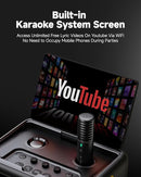 Karaoke Machine with Microphone Stand, Portable Bluetooth Speaker for Party, Backyard, Karaoke System with 2 Wireless Microphone for Adults Kids, for Women, Men, Singing Lovers by TinyTreasures Baby Boutique