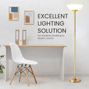 Super Bright Floor Lamp 8000LUMEN - DIMMABLE 30K Energy-Efficient Standing Lamp with Cement Base, for Living Room and Bedroom - Matte Finish, Modern and Elegant Design (White) by CozyNest Decor