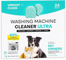 Uproot Clean Washing Machine Cleaner Tablets Ultra - 40% Stronger Formula: Designed for Pet Owners, Remove Residue, Grime & Odors, Compatible with HE, Top & Front Load, 24 Pack - 12 Month Supply by CozyNest Decor