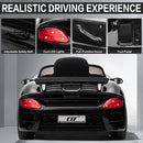 Licensed RUF CTR3 12V Kids Electric Car with Parent Remote Control, 2 Motors, 3 Speeds, LED Lights, MP3 Player | Battery Powered Ride-On Toy for Kids to Drive - Black by TinyTreasures Baby Boutique