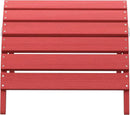 SERWALL Folding Adirondack Footrest, All Weather Adirondack Ottoman Without Assembly, Red by GreenHaven Gardens