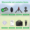 Pankoo 12x60 HD Monocular Telescope for Adults | Comes with Smartphone Adapter Tripod Hand Strap | Suitable for Bird Watching Sports Hiking Traveling by TinyTreasures Baby Boutique