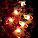 Remote Bee String Lights, 19.5Ft 40 Led Bee Shape Fairy String Lights Battery Operated String Lights for Garden, Patio, Lawn Decoration with Remote Control(Warm White) by GreenHaven Gardens