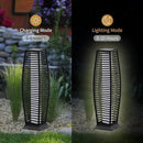 Outdoor Floor Lamp Weather-Resistant Outdoor Wicker Light Solar Powered Lantern Deck Lights for Patio Yard Garden by CozyNest Decor