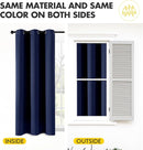 MIULEE Navy Blue Blackout Curtains for Bedroom Living Room 64 Inches Long 2 Panels, Thermal Insulated Room Darkening Drapes Solid Grommet Noise Reducing Light Blocking Window Treatments 40x64 Inch by TinyTreasures Baby Boutique