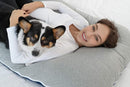 Meiz Pregnancy Pillow, Cooling Pregnancy Pillows for Sleeping, Full Body Pregnancy Pillow with Reversible Cooling Jersey Cover & Velvet Cover, Blue & Grey by TinyTreasures Baby Boutique
