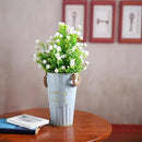 Artificial Plants Flowers Grass Shrubs 8 Pack No Fade Faux Plastic Flowers Outdoor for Vases Farmhouse Garden Porch Patio Office Indoor Wedding Decoration Greenery Fake Plants (2