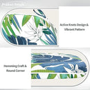 Indoor/Outdoor Chair Cushions 16x17 Inch, Patio Chair Cushions with Ties, All Weather Seat Cushions for Patio Furniture Home Garden Chair Use, Set of 4, Islamorada Blue Green by GreenHaven Gardens