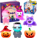 Halloween Light Up Bath Toys for Toddlers Kids, No Hole Bath Toys with Halloween Bath Book, LED Light Bath Time Water Toys for Bath Tubs Bathroom, Halloween Toys & Gift for Toddlers Kids Baby Shower by TinyTreasures Baby Boutique