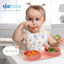 Silicone Foldable Novelty Dinner Plates,Baby Plates Travel Essential with Forks and Spoons,Microwave & Dishwasher SafeWatermelon by TinyTreasures Baby Boutique
