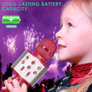 KIDWILL Wireless Bluetooth Karaoke Microphone for Kids, 5-in-1 Portable Handheld Karaoke Mic Speaker Player Recorder with Adjustable Remix FM Radio for Kids Girls Boys Teens Birthday (Red) by TinyTreasures Baby Boutique