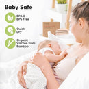 Organic Nursing Pads - 8 Washable Viscose Derived from Bamboo Breastfeeding Pads, Wash Bag, Reusable Breast Pads for Breastfeeding, Nipple Pads for Breastfeeding Essentials(Bare Beige, L 4.8") by TinyTreasures Baby Boutique