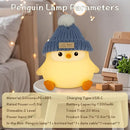 Penguin Lamp with Knit Hat,Kawaii Penguin Night Light,Food Grade Silicone,Dimmable Nursery Nightlight,LED Squishy Novelty Animal Lamp,Kids Room Decor,Funny Gifts for Kids Boys Girls Baby by TinyTreasures Baby Boutique