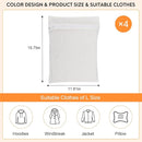 4-Piece White Medium Durable Organic Cotton Mesh Laundry Bags with Sturdy Zippers and Breathable Mesh are Delicate Laundry Bags for Underwear, Clothes, Pants and Socks by TinyTreasures Baby Boutique