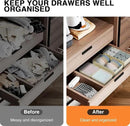 DIMJ Drawer Organizer Clothes 18 Pack - Foldable Baby Organizers and Storage & Dresser Organizer for Bedroom, Closet - Nursery Organization Dresser Dividers for underwear, Sock,Bra, Belt, Tie, Beige by CozyNest Decor