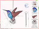 Lolitarcrafts Stained Glass Hummingbird Window Hangings with Flowers, Bird Stained Glass Suncatcher for Window Decor Hummingbird Gifts for Mom,Bird Lovers (Blue B) by GreenHaven Gardens