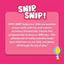 Skillmatics Scissor Skills Activity Book - Snip Snip, 25 Fun Cutting & Creative Activities for Preschoolers, 2 Child-Safe Scissors, Fine Motor Skills Craft Kit, Gifts for Kids Ages 3, 4, 5, 6, 7 by TinyTreasures Baby Boutique