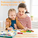 Paint Sticks for Kids 24 Colors, Quick Drying, Smooth, Non-Toxic and Washable Tempera Paint Sticks with 120 PDF Coloring Pages and 30 Stickers, Toddler Art Supplies for Drawing by TinyTreasures Baby Boutique