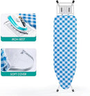 Ironing Board, Heat Resistant Cover Iron Board with Steam Rest, Non-Slip Foldable Ironing Stand. Heavy Sturdy Metal Frame Legs Iron Stand(13 * 34 * 53 Inches) (Blue White) by CozyNest Decor