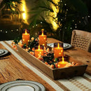 Homemory 9 Pcs Flameless Candles with Embedded Star String Fairy Lights, Battery Operated Candles, LED Fake Candles with Remote Control and Timer, Gray Acrylic by CozyNest Decor