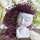Face/ Head Planters, Women Face Small Plant/ Flower Pots with Drainage for Indoor Outdoor Succulents, White Vase Decor for Women Gifts(7 Inch) by GreenHaven Gardens