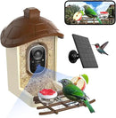 Bird Feeder with Camera, 2K HD Live Video, Smart Bird Cam Solar Powered with AI Birds Species Identification, Auto Capture Video, Instant Arrival Alerts, Best Gifts for Mom Dad by CozyNest Decor