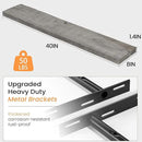 Fun Memories Floating Shelves for Wall Decor, 40"x8" Rustic Reclaimed Wood Shelves, Heavy-Duty Wall Mounted Shelves with Invisible Brackets, Set of 2for Living Room, Bedroom, Kitchen, Grey Finish by CozyNest Decor