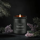 Pine & Clove Candle | Candles for Men - Masculine Candle, Soy Candles for Home Scented, Manly Scented for Home - Gifts for Men -7oz Black Jar by CozyNest Decor
