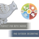 NAT & Jules Animal Character Shaped Dimensional Indoor Outdoor 11 inch Cast Resin Decorative Garden Stepping Stone, Patio, Walkway Sculpture Yard Art, Stone Grey Cardinal by CozyNest Decor