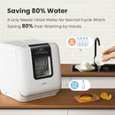 COMFEE' Countertop Dishwasher, Portable Dishwasher with 6L Built-in Water Tank, Mini Dishwasher with More Space Inside, 7 Programs, UV Hygiene& Auto Door Open, for Apartments, Dorms& RVs, White by TinyTreasures Baby Boutique