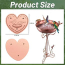 3-Pack 99.99% Pure Copper Bird Bath Purification Disk,Copper Disc with Stable Triple-Point Support,Fits All Outdoor Bird Baths(Heart-Shaped) by GreenHaven Gardens