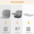 Ezebaby Foldable Wooden High Chairs, 3-in-1 Convertible Baby High Chair, Dining Booster Seat, Toddler Chair, Easy Clean High Chairs for Babies and Toddlers with Large Adjustable Tray- Transparent Gray by TinyTreasures Baby Boutique