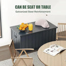 Domi Deck Box 200 Gallon, Waterproof Lockable Steel Outdoor Storage Container for Outside Cushions, Garden Tools and Pools Equipment(Gray) by GreenHaven Gardens