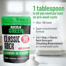 Rockin' Green Classic Rock Laundry Detergent (90 Loads), Plant based, All Natural Laundry Detergent Powder, Vegan and Biodegradable Odor Fighter, Safe for Sensitive Skin, 45 oz (Smashing Watermelons) by TinyTreasures Baby Boutique