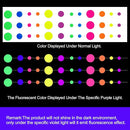 108ft UV Round Dot Neon Paper Streamers - Glow in The Dark Party Favors & Decorations for Wedding & Birthday Parties by TinyTreasures Baby Boutique