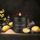 Classic Cologne Candle | Candles for Men - Men's Cologne Scent, Gifts for Men - Soy Candles for Home Scented, Aromatherapy Candle Home Fragrance Decor - 7oz Black Jar, Long Lasting by CozyNest Decor