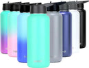 DRINCO Stainless Steel Water Bottle Spout Lid Vacuum Insulated Double Wall Water Bottle Wide Mouth (40oz 32oz 22oz 18oz 14oz) Leak Proof Keeps Cold or Hot (32 oz, 32oz Teal) by CozyNest Decor