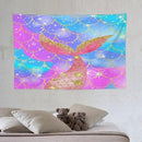 HZOHNAGO Mermaid Scales Tapestry Colorful Shiny Scales Mermaid Tail Pattern Printed Wall Tapestry Wall Hanging for Bedroom Living Room Dorm 60" W x 40" H by CozyNest Decor