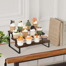 YINMIT Wooden Display Riser Stand, Tiered Perfume and Cologne Organizer Stand, 3 Tier Spice Rack Organizer, Rustic Display Shelf for Candles (3 Tier) by CozyNest Decor
