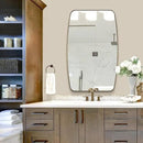 ANDY STAR Gold Oval Mirrors for Bathroom, Large 24x36’’ Brushed Gold Metal Framed Oblong Wall Mirror, Modern Brass Vanity Mirror in Stainless Steel Frame Wall Mount Horizontal or Vertical by CozyNest Decor
