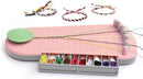 Choose Friendship Bracelet Making Kit – 20 Pre-Cut Threads, Portable Loom with Storage, Makes 8 Bracelets, Craft Gift for Kids Ages 8+, Blush Pink “Macaroon” by TinyTreasures Baby Boutique