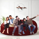 Bean Bag Chair for Adults 8FT,Soft Removable Cover for Teens/Girls Bedroom,Fluffy Giant Round Floor Beanbag Lounger Chairs (No Filler,Claret) by CozyNest Decor